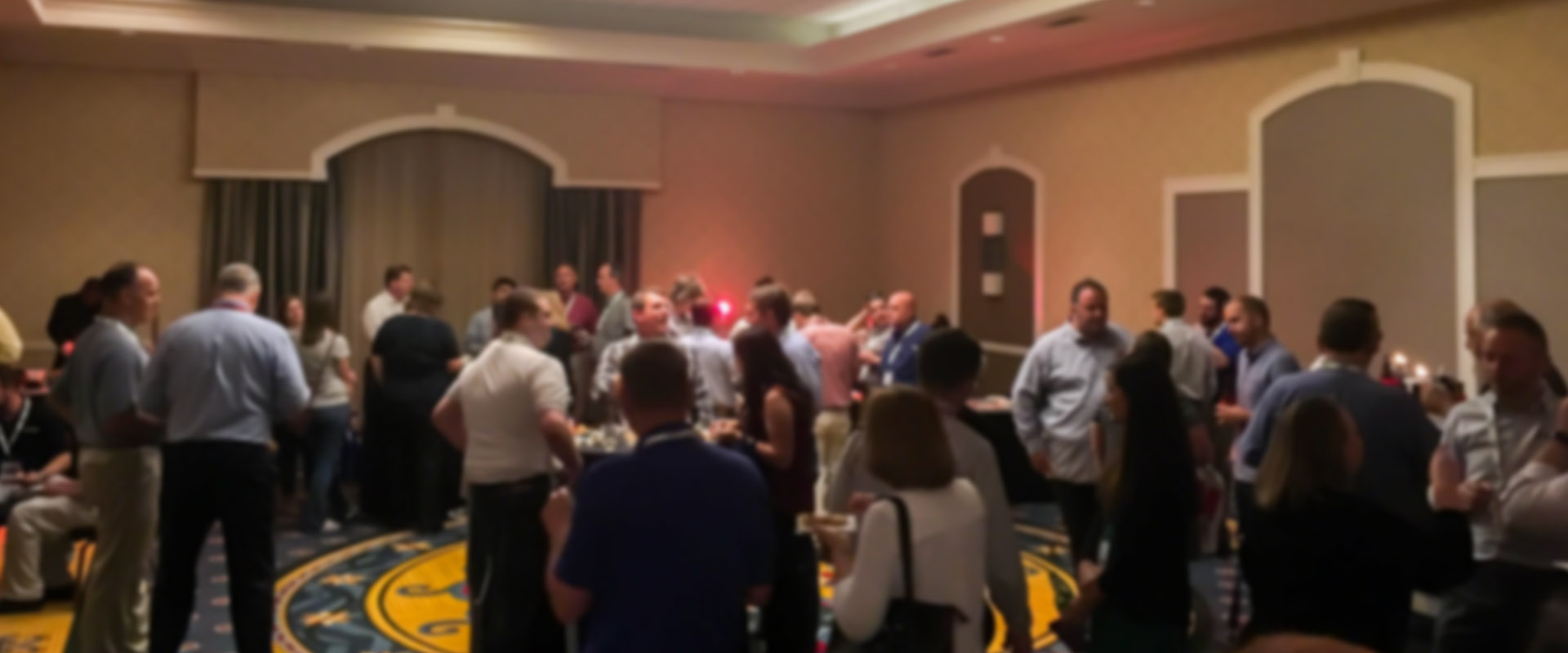 traffic trade show conference with attendees