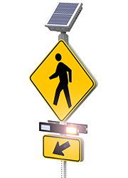 carmanah rectangular rapid flashing crosswalk beacon product with light bar flashing