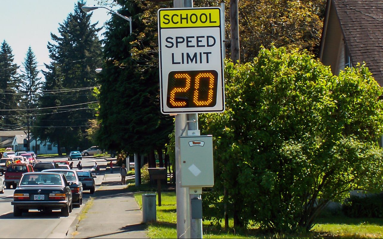 radar speed sign at school zone springfield