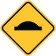 speed hump warning sign icon
