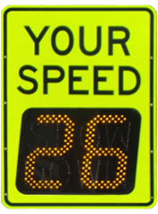 speedcheck radar speed sign with superior display, ultra clear contrast for digits make it easier to read