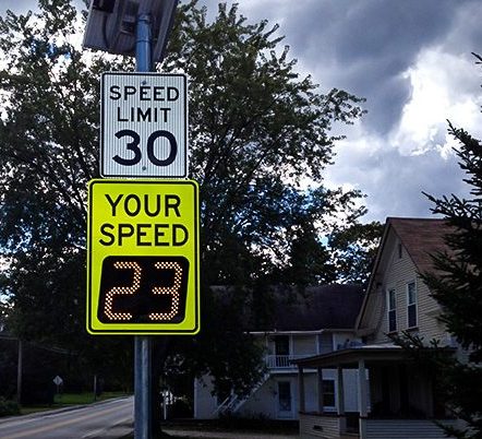 vtrans safe routes to school speedcheck radar sign