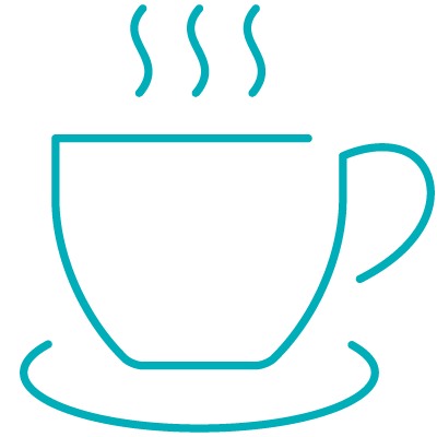 Free coffee, local teas and weekly fruit and snacks.