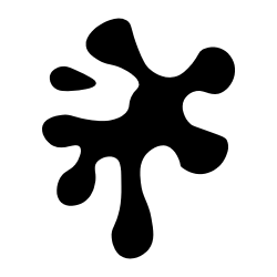 splash of black paint