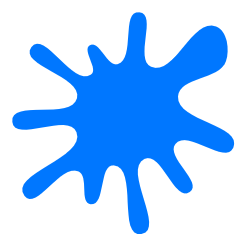 blue splash of paint