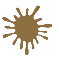 brown splash of paint