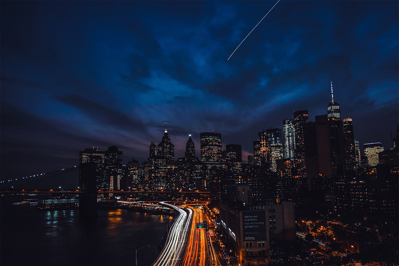 city skyline night timelapse