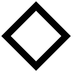 outline of a diamond