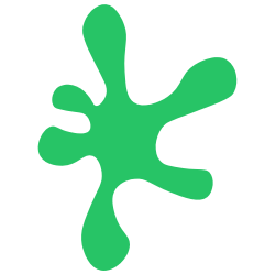 green splash of paint