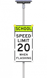 carmanah led enhanced school zone speed limit sign flashing