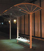 Carmanah's i-SHELTER™ solar LED lighting system on a Kaleidoscope canopy.