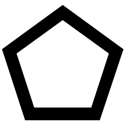 outline of a pentagon