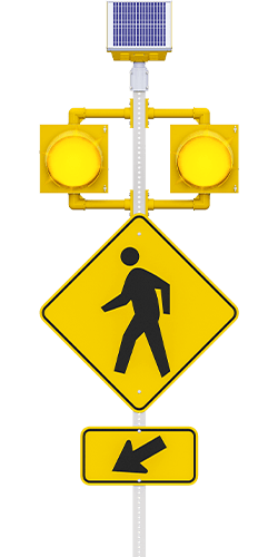 carmanah r820-e circular flashing crosswalk beacon