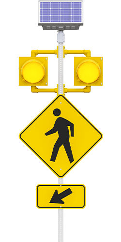 carmanah r820-f circular flashing crosswalk beacon