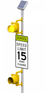 carmanah r829-e flashing school zone speed limit beacon
