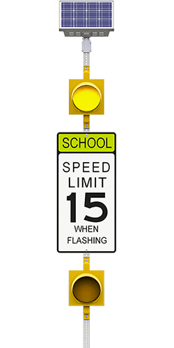 carmanah r829-f school zone speed limit flashing beacon system