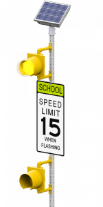 carmanah r829-f flashing school zone speed limit beacon