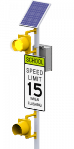 carmanah r829-g flashing school zone speed limit beacon