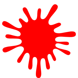 red splash of paint