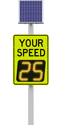 carmanah speedcheck-15 radar speed sign with 25 digits
