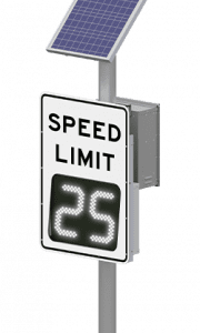 carmanah speedcheck-15 digital variable speed limit sign with 25 digits